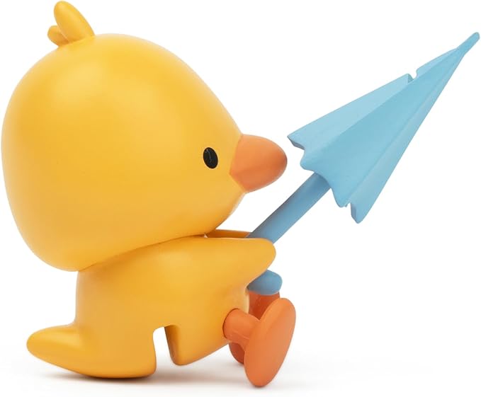 Tea Mates - 1pc Cute Fishing Duck - Tea Bag Holder and String Rest - Tea Accessory for Cup and Mug - Unique Funny Novelty Toy Gift Idea - Animal Figurine Drink Marker