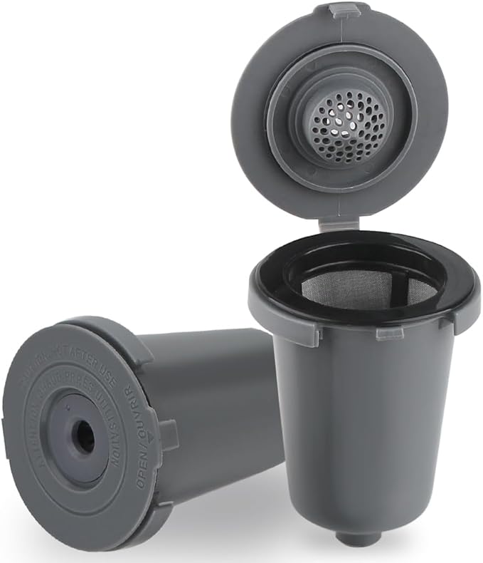 Anbige Replacement Parts 2pcs Grey Reusable Filter Cup, Compatible with Cuisinart Single Serve Coffee Makers