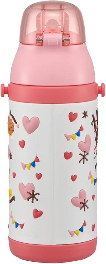 stainless children water bottle 380ml straw drinking 3D Hello Kitty snack time SSPV4