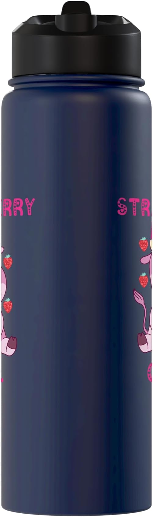 Strawberry Milk Girl Japanese Strawberry Shake Cute Pink Cow Stainless Steel Insulated Water Bottle