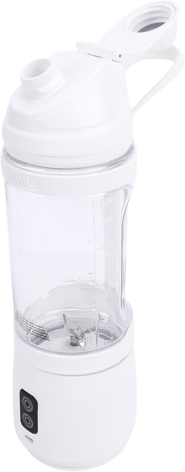 Asixxsix Portable Blender, 240W Cordless USB C Rechargeable 24oz Personal Blender Small Smoothie with Intelligent LED Display Base for Shakes Smoothies Frozen Blending (700ml)