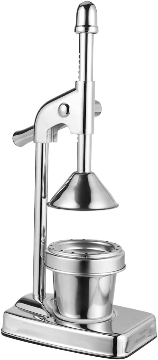 PRETYZOOM Stainless Steel Manual Citrus Juicer Press Hand-Operated Fruit Machine for Homemade Juice Easy to Clean for Home and Kitchen Use