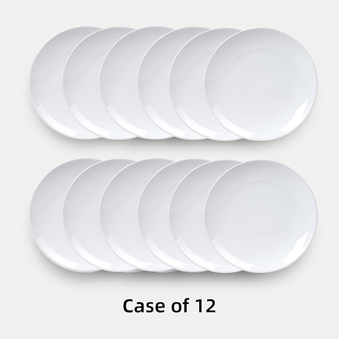 Stoneware Coupe Commercial Grade Dinnerware, Bright White, Plate 10.5", Case of 12