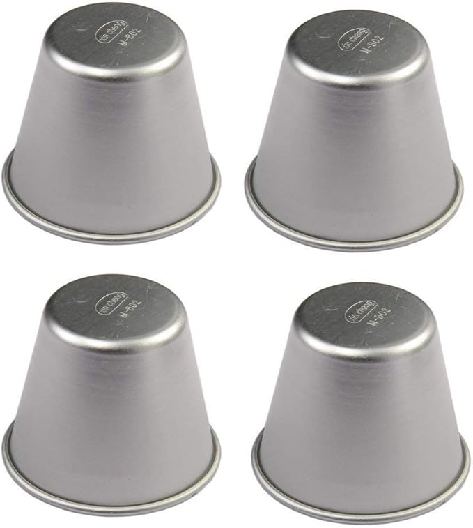 Set of 6 Nonstick Individual Tumblers Popovers| Chocolate Molten Pans| Pudding Cups| Raspberry Souffle Pot| Darioles Ramekins Brownies Mold - Size 3 Inches