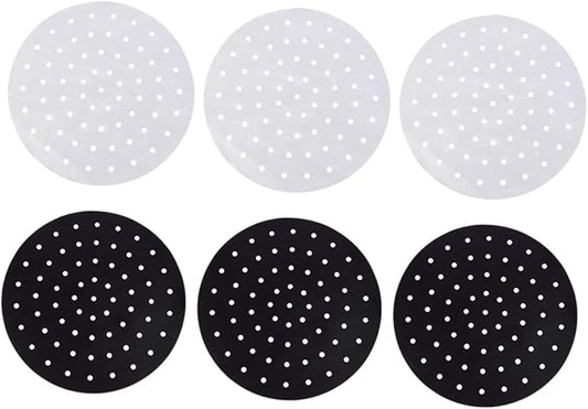 Ciieeo 18pcs Non-stick Air Fryer Liner Baking Mat Reusable Perforated Pad Oven Liner for Bottom Steamer Accessory Easy Food Removal Kitchen Gadget