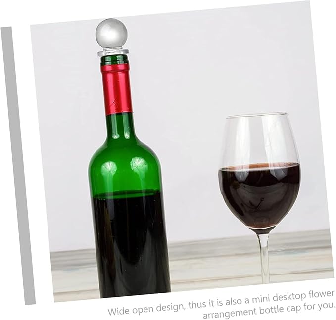 24pcs Glass Ball Wine Stoppers Portable Bottle Caps with Airtight Seal for Perfume and Wine Bottles Lightweight Aroma Container Stoppers for Daily Use