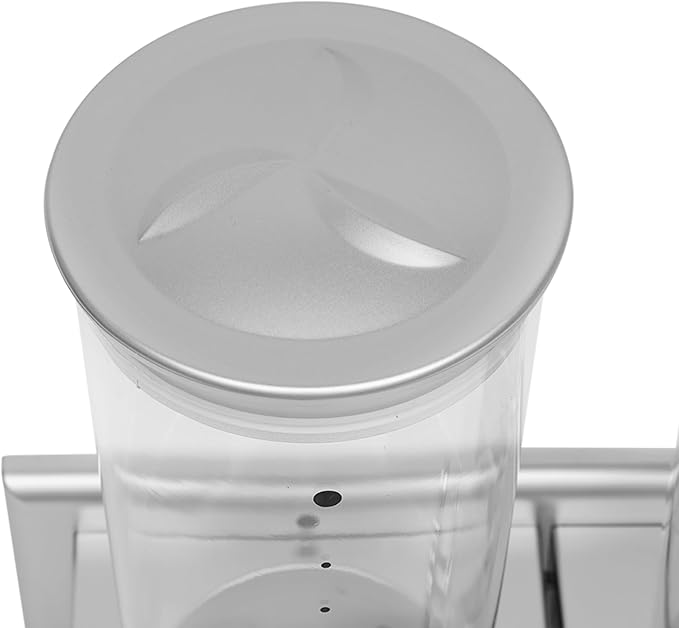 Wall-mounted Food Dispenser, 3L 2 Buckets Coffee Bean Candy Rice Dispenser, Dry Food Dispenser Cereal Dispenser Grain Storage Dispenser for Home, Kitchen, Countertop, Cutlery Rack (White)
