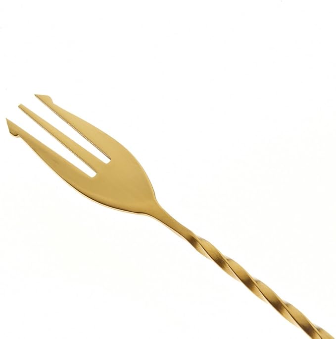 Barfly Fork Bar Spoon, End 12 3/8" (31.5 cm), Gold