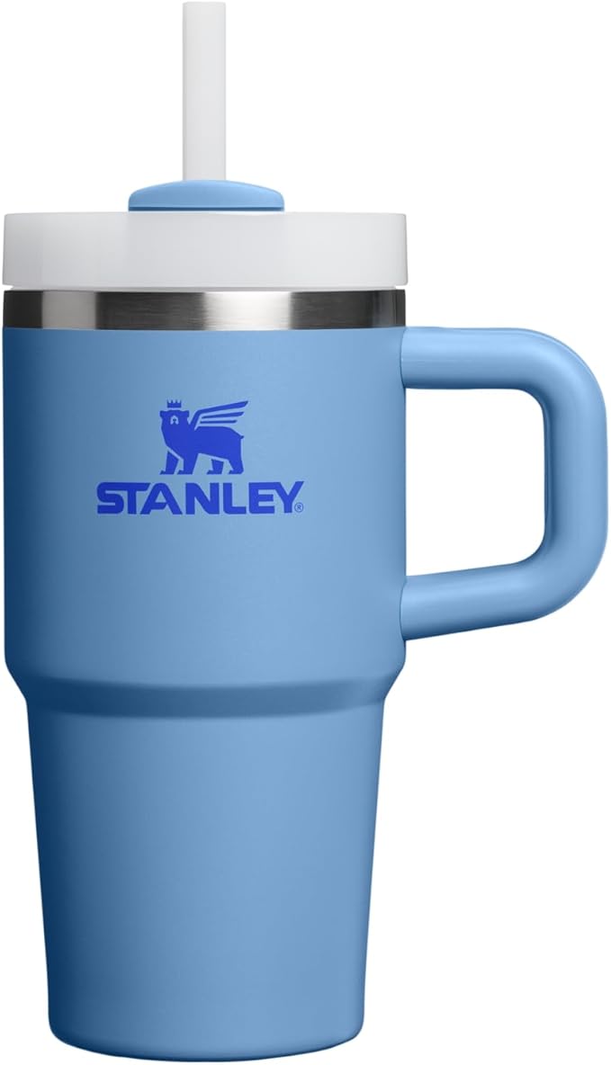 STANLEY Quencher H2.0 Tumbler with Handle and Straw 20 oz | Flowstate 3-Position Lid | Cup Holder Compatible for Travel | Insulated Stainless Steel Cup | BPA-Free | Blue Sky