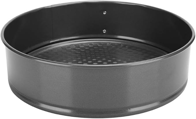 qiuqiu Nonstick Loop Removable Bottom Cake Pan, Round Shape Carbon Steel DIY Mousse Baking Mold, for Baking-22cm / 8.7in