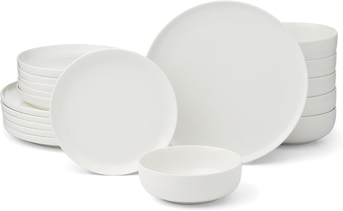 Oneida 899204 24 Seven White 18-Piece Dinnerware Set, Service For 6
