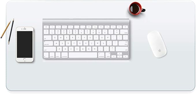 16x22 in 2 PCS 1.5mm Thick Clear PVC Table Protector Office Writing Computer Work Desk Mat Plastic Children Painting Table Protection Kitchen Countertop Surface Cover Mat Rectangle Wipeable Easy Clean