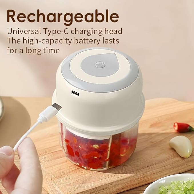 Garlic Masher Wireless Mini Home Garlic Press Food Blender Electric Garlic Masher Portable Garlic Mash Machine
