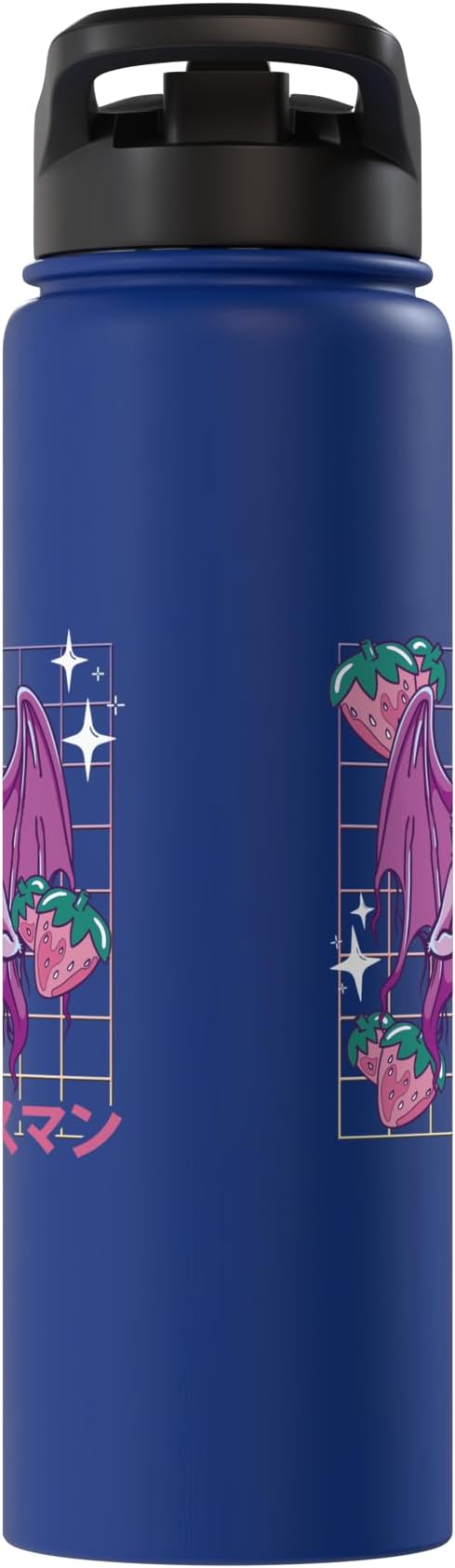 Kawaii Mothman Strawberry Milk Shake Carton Stainless Steel Insulated Water Bottle