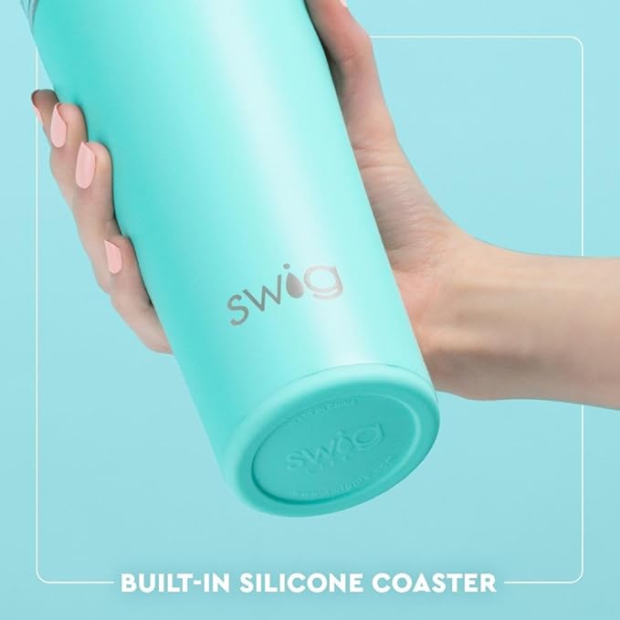 Swig Life 22oz Insulated Tumbler, Travel Coffee Tumbler with Lid, Cup Holder Friendly Travel Coffee Mug, Stainless Steel (Roller Rink)