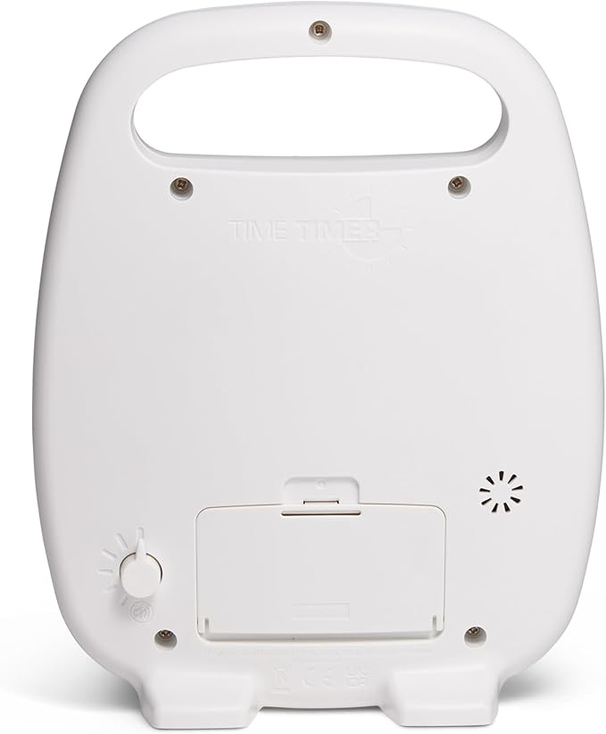 Time Timer Plus 60 Minute Desk Visual Timer — Countdown Timer with Portable Handle for Classroom, Office, Homeschooling, Study Tool with Silent Operation (White)