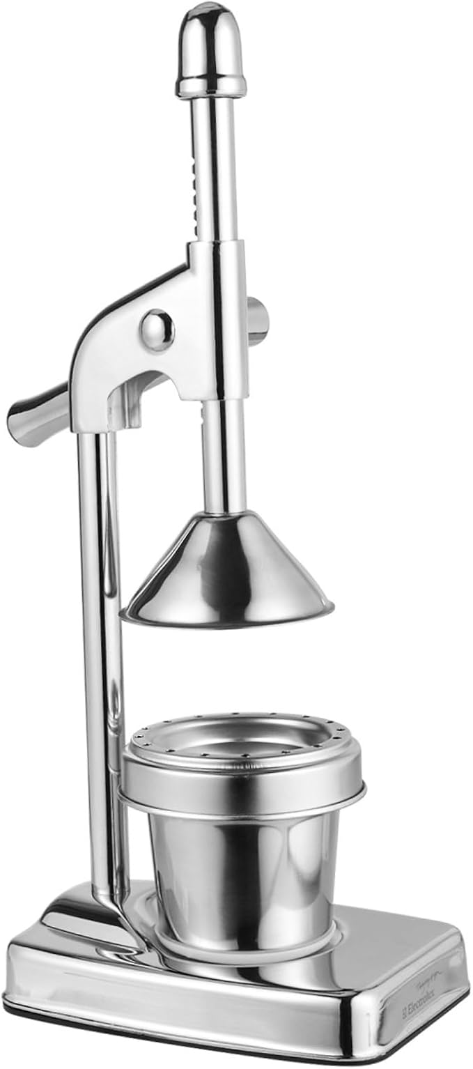PRETYZOOM Stainless Steel Manual Lemon Squeezer Hand Press Fruit Juicer Machine Cold Press Citrus Squeezer