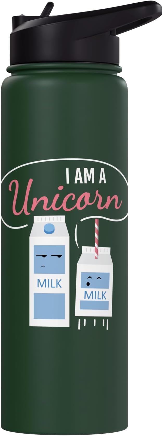 I Am A Unicorn I Milk Funny Funny Milk Carton Fun Unicorn Stainless Steel Insulated Water Bottle