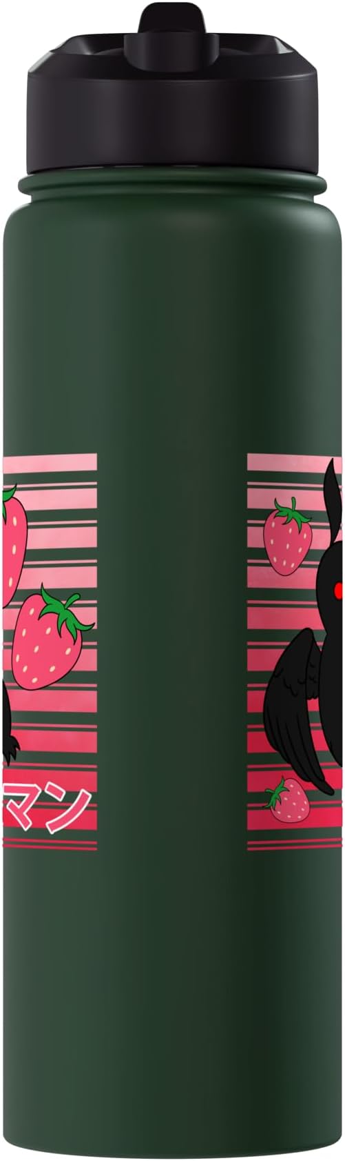 Mothman Kawaii Strawberry Milk Shake Carton Stainless Steel Insulated Water Bottle