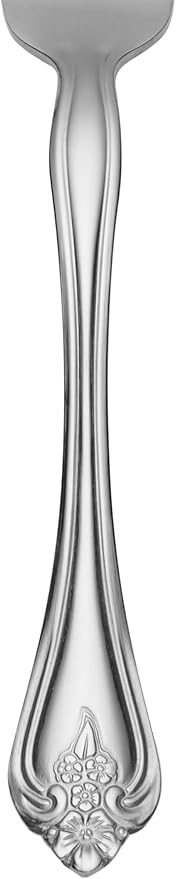 Oneida Silverware Set, Boutonniere 45 Piece Everyday Flatware Set, Service For 8, 18/0 Stainless Steel Silverware Sets, Mirror Finish, Dishwasher Safe, Home And Kitchen Utensils (Silver, 45 Piece)