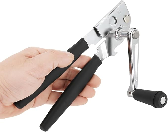 Manual Can Opener with Soft Handles,Commercial Can Openers Heavy Duty, Ergonomic Easy-Turn Crank for Seniors,Industrial Can Opener for Restaurant