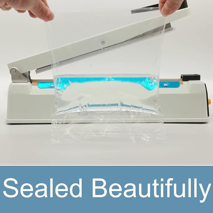 Impulse Heat Sealer 16 inch Mylar Bag Sealer, Heat Sealer for Plastic Bags, Metal Iron Shell, Impulse Sealer 3mm Sealing, Manual Hot Seal Machine with 8 Repair Kits(Included 2 Cutter Lines)