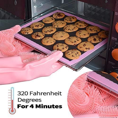 Magic Silicone Dish Washing Gloves for Kitchen, Dishwashing, Pet Grooming, Car and Bathroom Cleaning (Multicolour, Pack of 1)