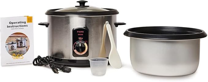 Pars Automatic Persian Rice Cooker - Tahdig Rice Maker Perfect Rice Crust, 20 Cup