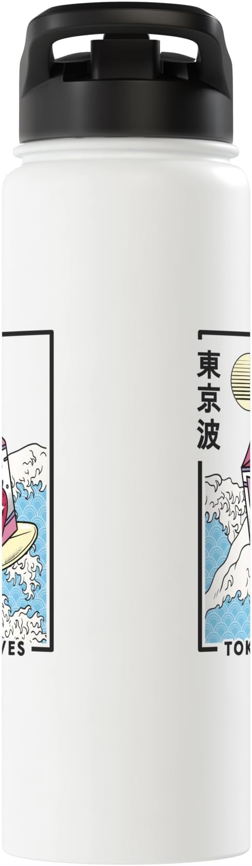 Strawberry Milk Carton Great Waves Anime Kawaii Aesthetic Stainless Steel Insulated Water Bottle