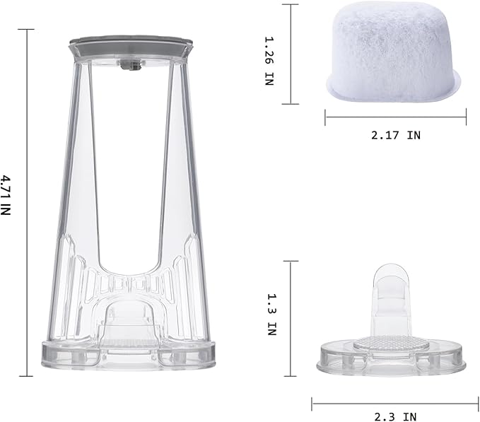 Water Filter Short Handle Starter Kit for Keurig 2.0 K-DUO Essentials, K Compact, K Duo Brewer, Filter Holder Water Reservoir Handle with 6 Filters.