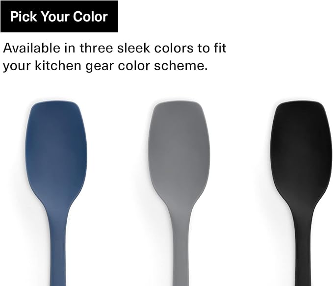 Misen Spoontula - Dishwasher Safe, Heat resistance, Nonstick Safe - Professional-Grade Versatile Kitchen Tool for Stirring, Spponging, Folding and Flipping - 4 Tools in One - Built to Last - Gray