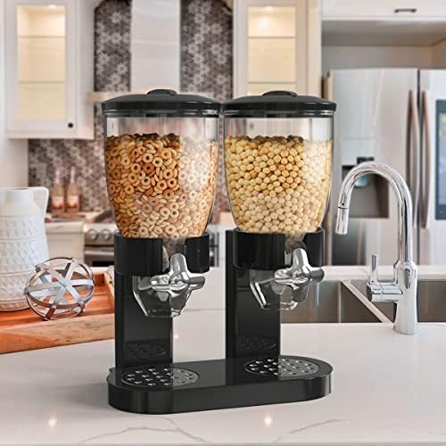 Dual Food Dispenser - Dry Food Dispenser Perfect As A Candy, Nuts, Rice, Granola, Cereal & more Dispenser. Dispenses 1 Ounce Per Twist! Stores Food, and Keeps Your Food fresh!