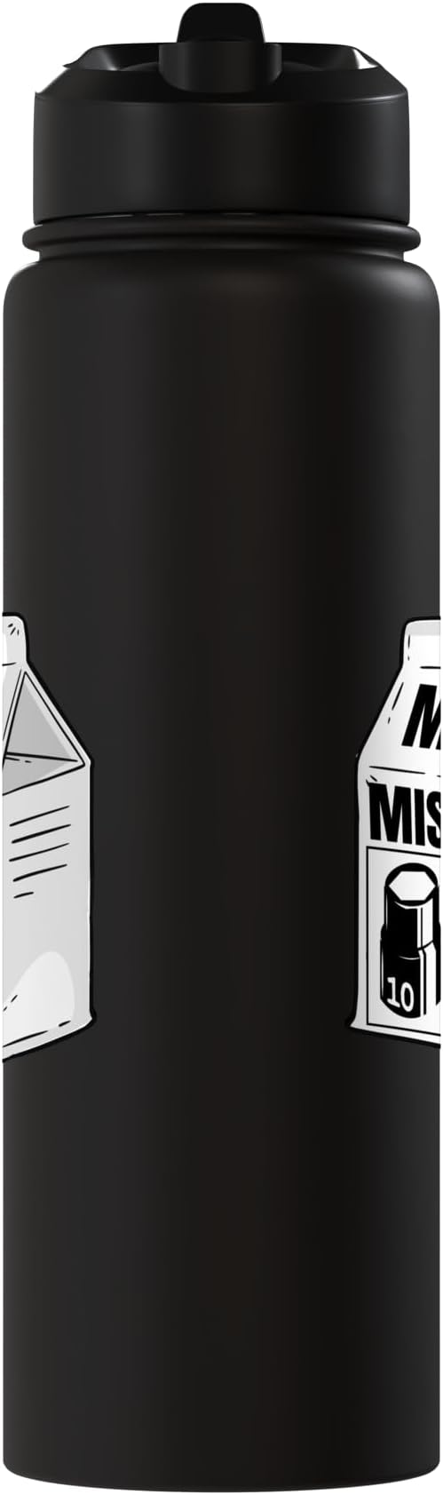 Missing 10mm Socket Milk Carton Funny Car Mechanic Stainless Steel Insulated Water Bottle