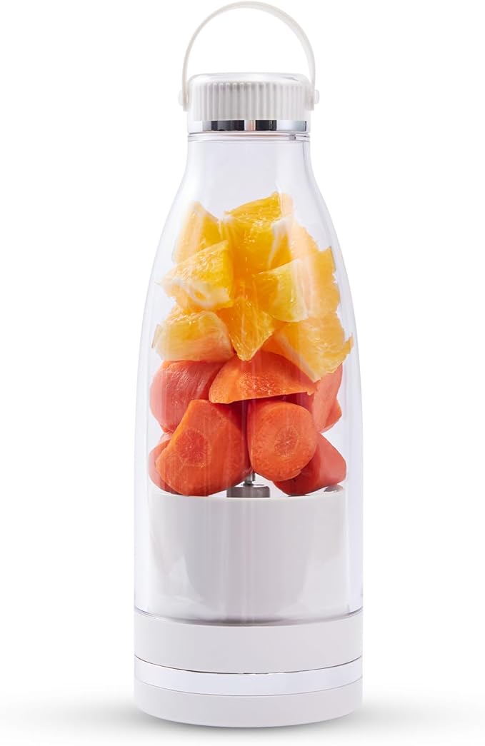 Smoothie Blender Personal Size Juicer 17oz Big Capacity USB-C Rechargeable (Ivory)