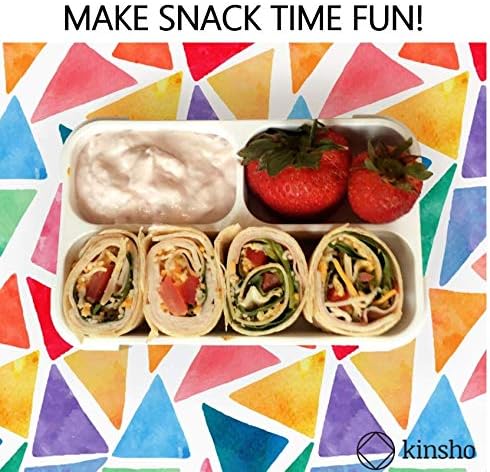 Small Snack Containers for Kids Toddlers - 3 Compartments (Set of 2) - Leak-Proof Boxes with Lids - BPA-Free Plastic Mini Bento Lunch Box - Ideal for School, Daycare, Holds 2 Cups (Purple + Blue)