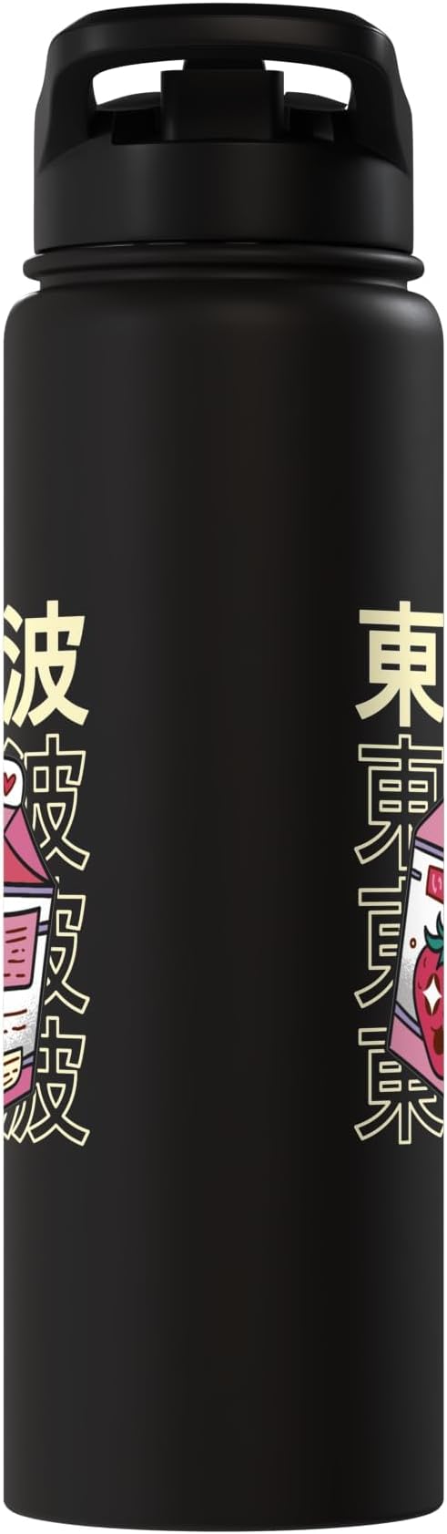 Japanese Strawberry Milk Carton Kawaii Aesthetic Anime Stainless Steel Insulated Water Bottle