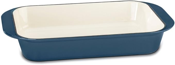 Cuisinart Cast Iron Roasting/Lasagna Pan, 14", Enameled Provencial Blue