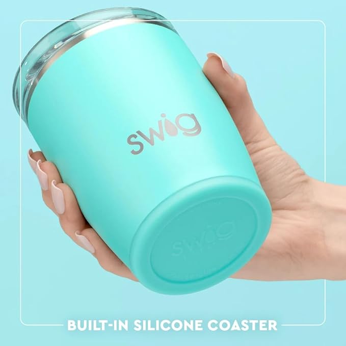 Swig Life 12oz Insulated Tumbler, Halloween Travel Coffee Tumbler with Lid, Cup Holder Friendly Travel Coffee Mug, Stainless Steel, 12 oz Reusable Insulated Coffee Mug (Boo Crew Ghost)