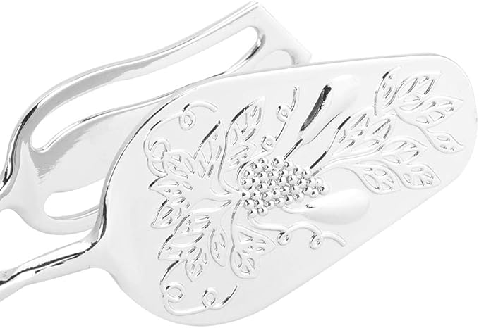 9in Vintage Salad Tong for Serving, Zinc Alloy Silver Food Serving Tongs Salad Steak Clip Buffet Tongs for Buffet Catering Bread BBQ, 8.5x4.5in