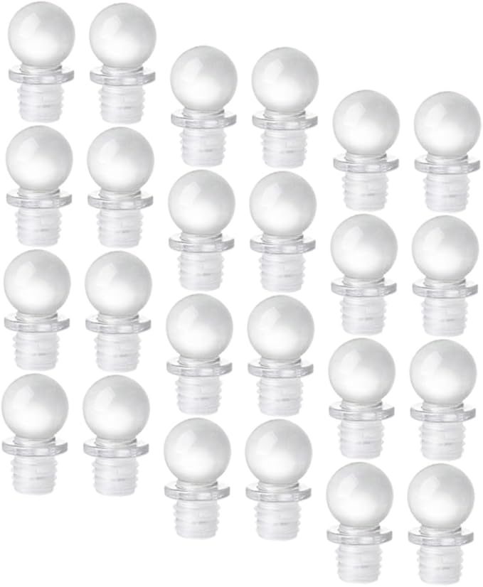24pcs Glass Ball Stoppers Ball Wine Stoppers Wine Bottle Toppers for Bottles