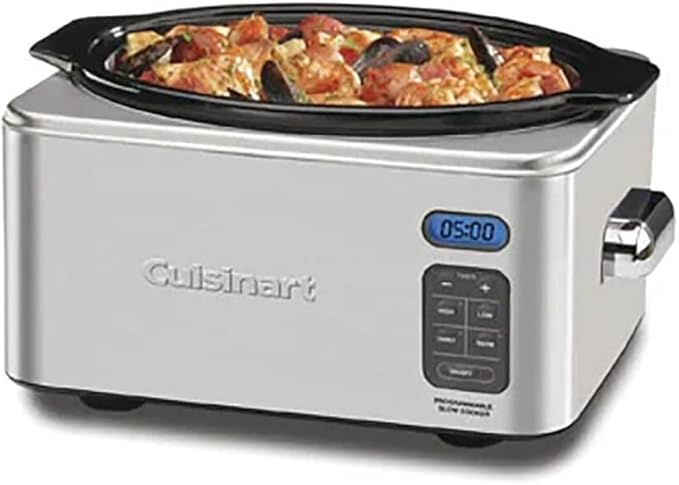 Cuisinart PSC-650 Stainless Steel 6-1/2-Quart Programmable Slow Cooker (Silver)