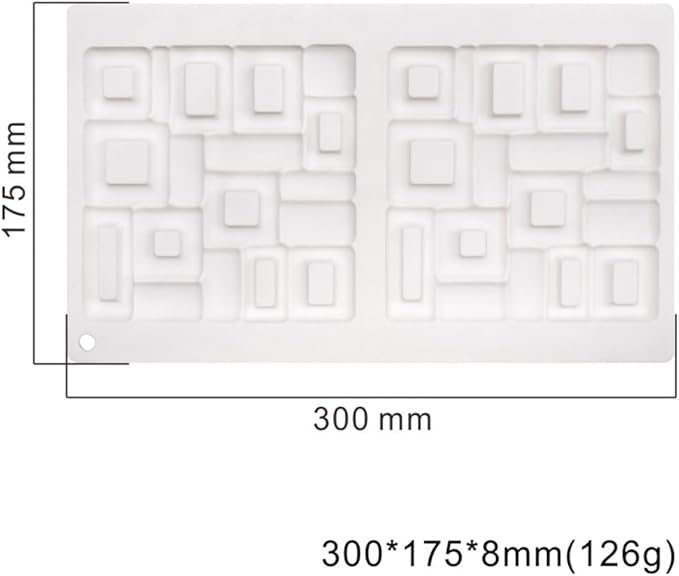 mostsom Silicone Molds Baking Mold for Mousse Cake, Silicone Mold for Chocolate, French Dessert Mold for Pastry Chocolate, Reusable Non-Stick Easy Release Baking Molds (G_ Square)