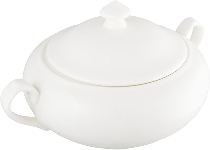 Wilmax WL-992491/1C Porcelain Terrine, White, 2800 ml Capacity