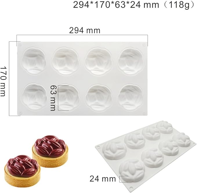 Silicone Mold for Baking Cakes,Soap Molds,Flower Shape Silicone Molds for Homemade French Dessert Mold for Pastry Chocolate,Jelly Chocolate Mold ＆ Ice Cube Tray (G_ Coffee Beans)