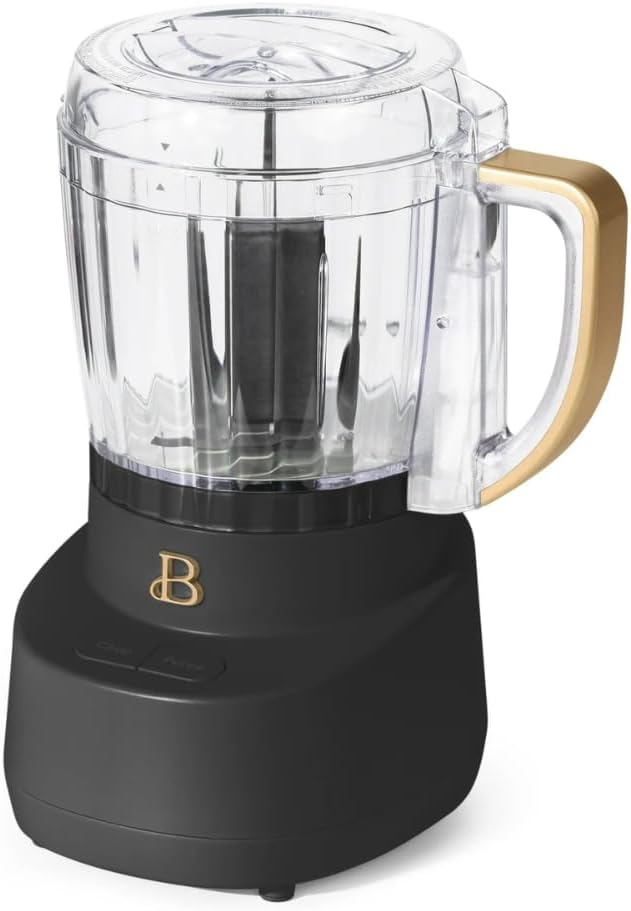 3-Cup Mini Food Chopper 250W with Bowl, Electric Food Processor, Chop & Puree Function, Dishwasher Safe Parts, Safety Lid, Compact Kitchen Appliance (Black)