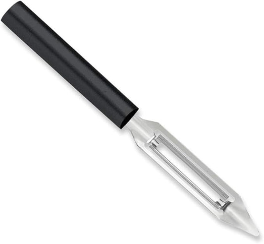 Rada Cutlery Vegetable Peeler (W232), 1.75" Stainless Steel Swiveling Blade, Black Handle, Pack of 6