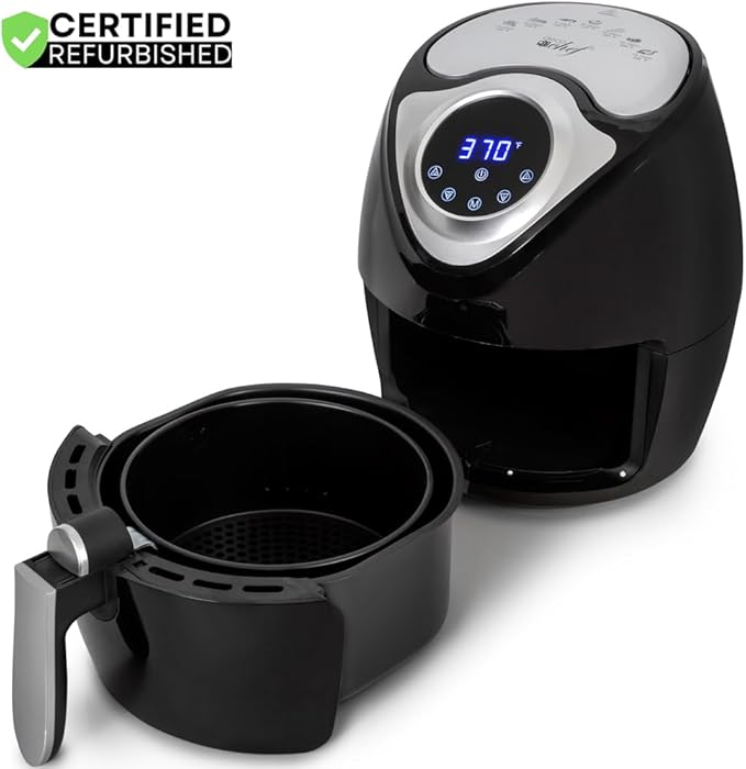 Deco Chef DAIRFR 3.7QT Electric Oil-Free Digital Air Fryer for Healthy Frying (Renewed)