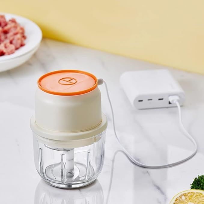 Mini Cordless Electric Mini Chopper, Portable Powerful Garlic Chopper, Onion Grinder, Masher, Crusher, Food Processor for Ginger, Chili, Veggie (Size : 300ml)