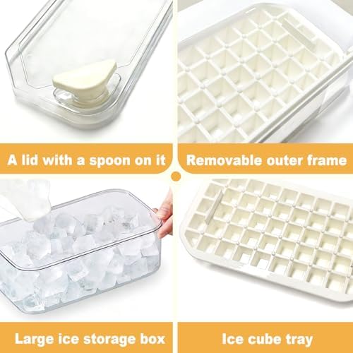 Mini Ice Cube Tray with Lid and Bin + Mini Ice Cube Trays with Lids