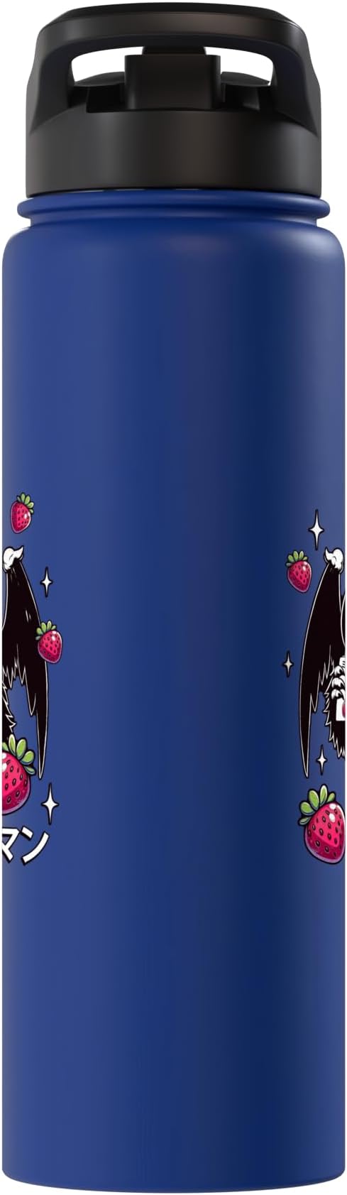 Kawaii Strawberry Milk Shake Carton Mothman Stainless Steel Insulated Water Bottle